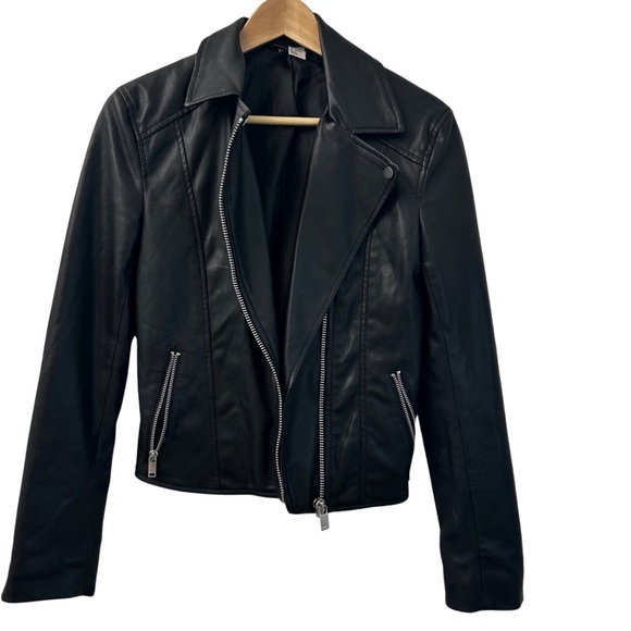 H&M Biker Faux Leather Jacket in Black - Picture 2 of 12